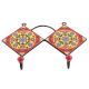 Red Ceramic Floral Tiles Hooks